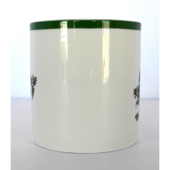 Spode Christmas Tree Holly Mug - Ivory Holiday Coffee Cup 1938 - S3324-A12 - Picture 3 of 7